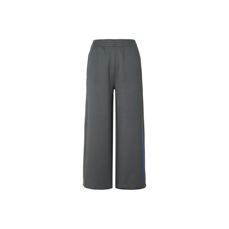 MM6 Maison Margiela Slogan Printed Wide Leg Track Pants-0