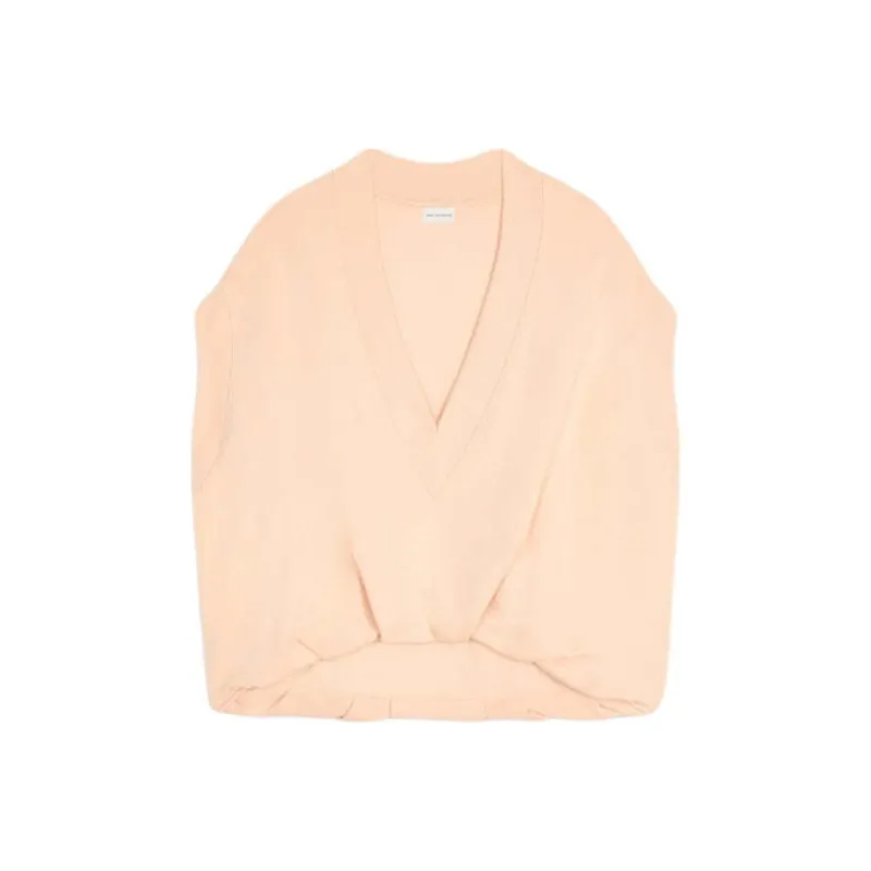 DRIES VAN NOTEN Hann V Neck Short Sleeved Sweatshirt-0