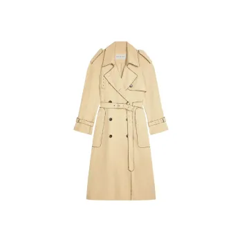 DRIES VAN NOTEN Piping Detailing Trench Coat