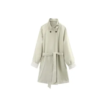 A Paradise For Awakening Trench Coat Women's Green