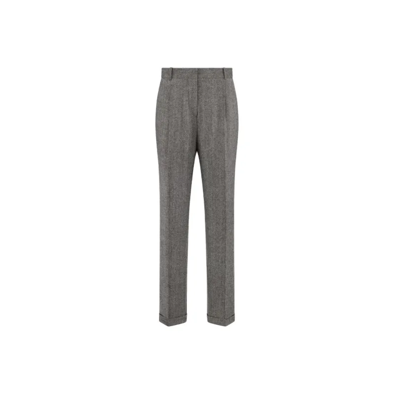 DIOR Pleat Detailed Straight Leg Pants-0