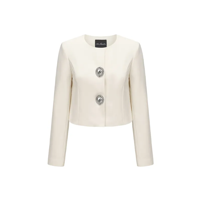 NANA JACQUELINE Cropped Coats Women's Ecru-0