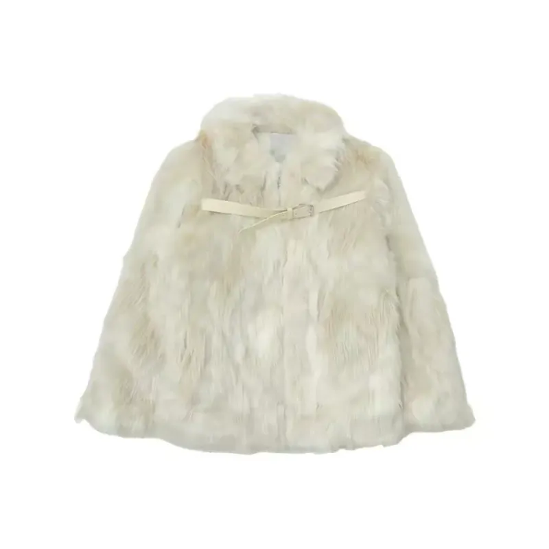 PAIN OR PLEASURE Velvet feel Coat Women's Apricot-0