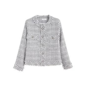 Tonlion Cropped Coats Women's Gray