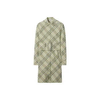 Burberry Checked Belted Waist Shirt Dress