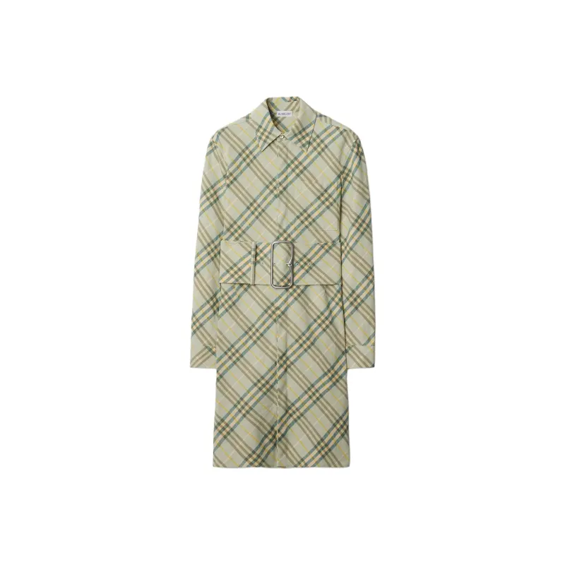 Burberry Checked Belted Waist Shirt Dress-0