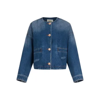 HAZZYS Denim Jacket Women's Blue