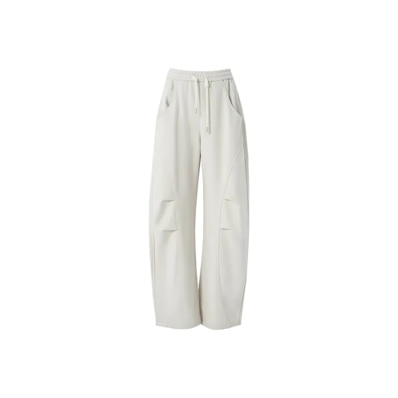 SOON FLOWER 2024 Fall Casual Pants Women's Ecru-0