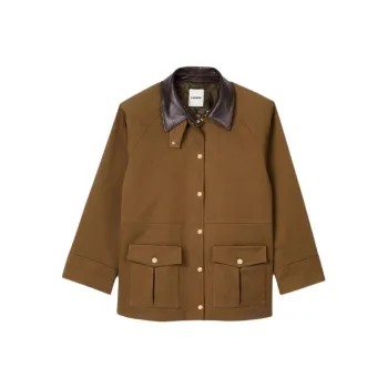 Sandro Leather collar Coat