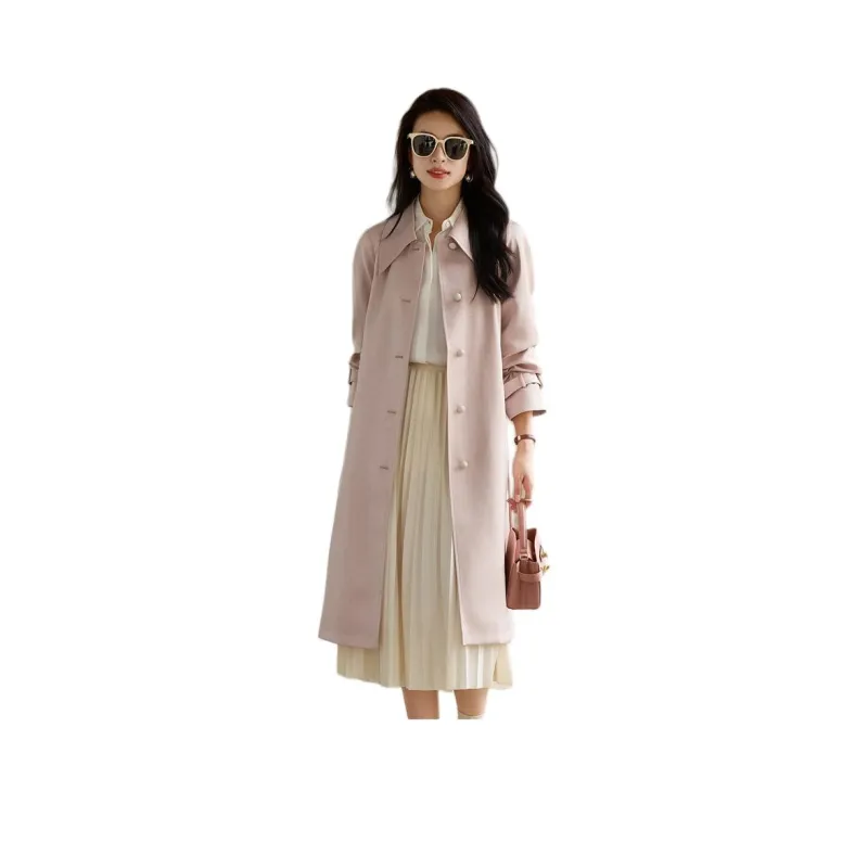 Yi Mengyuan Mid Length Trench Coat Women's-0