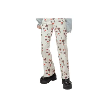 ELF SACK Casual Pants Women's Heart Beige Apricot