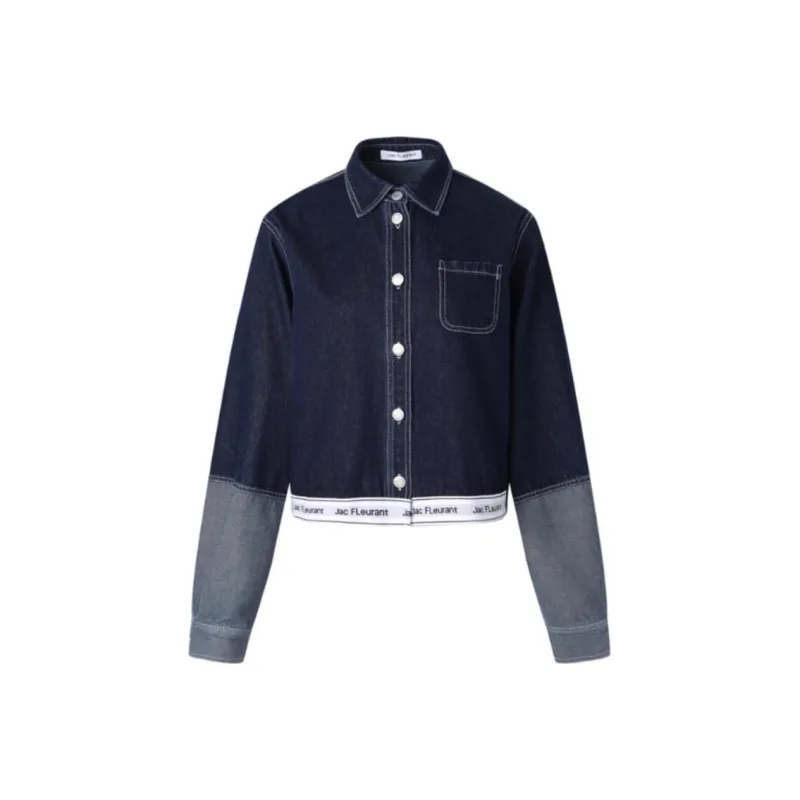 JAC FLEURANT Denim Jacket Women's Blue-0