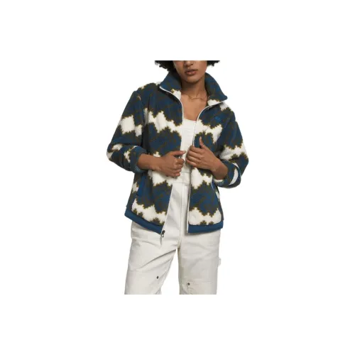 THE NORTH FACE Fleece Feminino Campshire Azul - PP Velvet-feel Coat Women's Blue