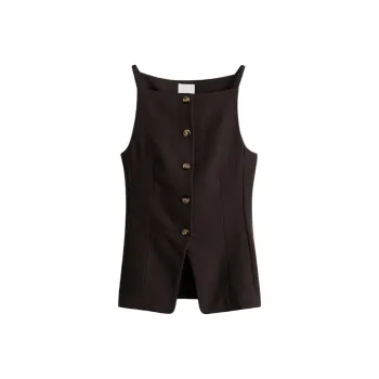 H&M Vests Women's Dark Brown