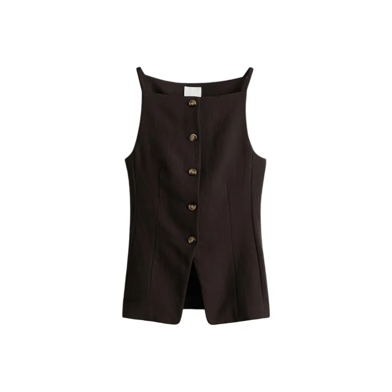 H&M Vests Women's Dark Brown-0