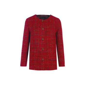 QIAOWANNI Coats Women's Burgundy