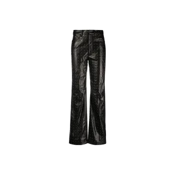 Rotate Studded Faux leather Trousers