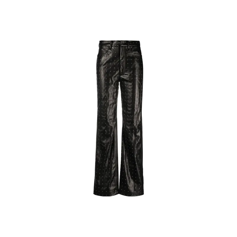 Rotate Studded Faux leather Trousers-0