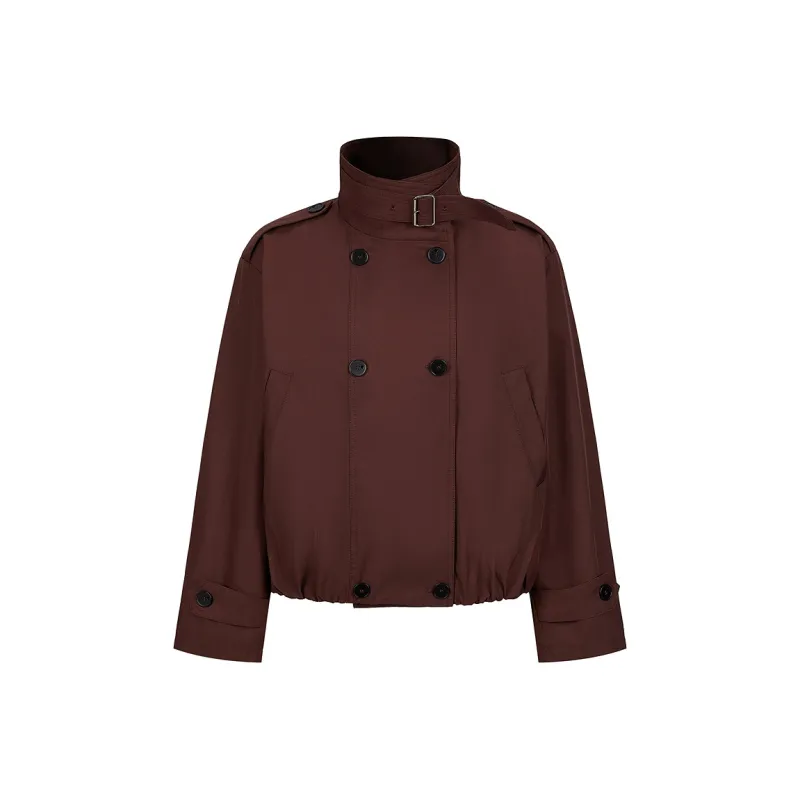 JZ. ANNAKRO Trench Coat Women's Maroon-0
