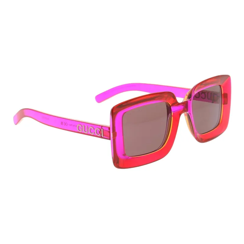 GUCCI Injection Molded Plastic Square Sunglasses Women's Purple-1