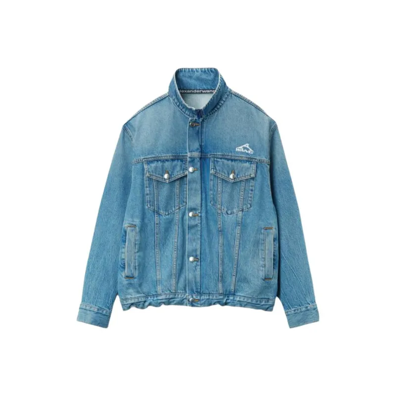 Alexander Wang 5 Pocket Track Jacket Vintage Light Indigo-0
