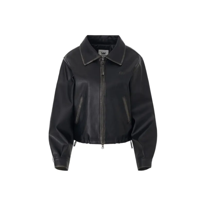 Lee Leather Jacket Women's Black-0