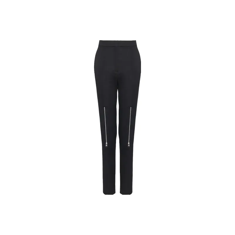 Alexander McQueen High Waisted Zipped Pants-0