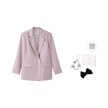 Fstudio Early Spring Korean Style Design Driven Loose Fit Business Suit Coat Women's Pink