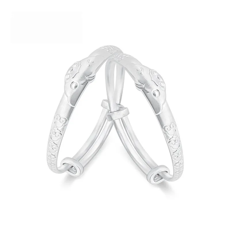 Bear Silversmith 999 Fine Silver Sterling Silver Bangle Kids'-0