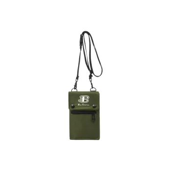 BEN SHERMAN Nylon Crossbody Bag, Shoulder Bag Unisex Black/Gray/Green