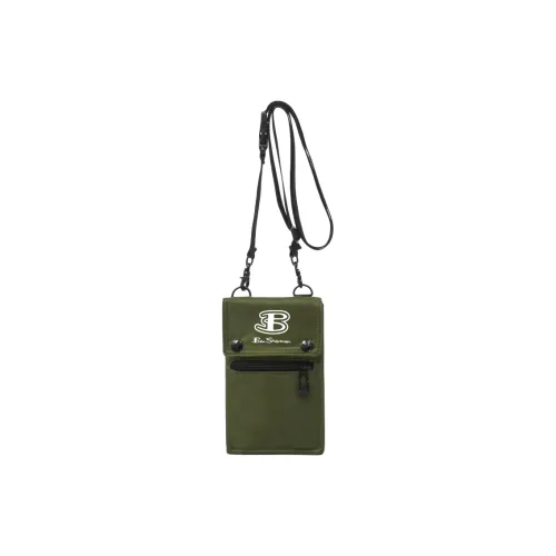 BEN SHERMAN Nylon Crossbody Bag, Shoulder Bag Unisex Black/Gray/Green