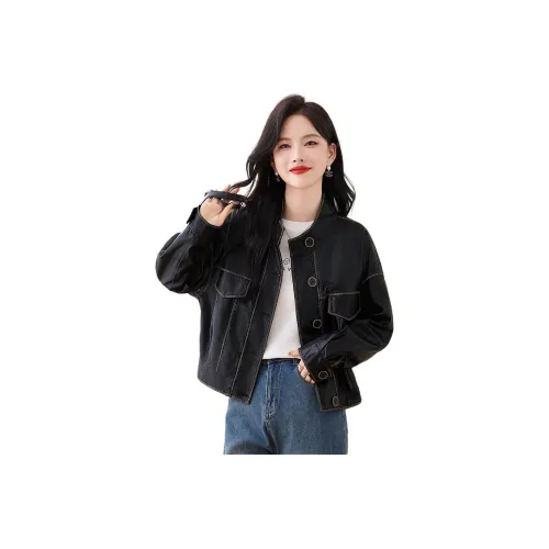 Yi Mengyuan Leather Jacket Women's