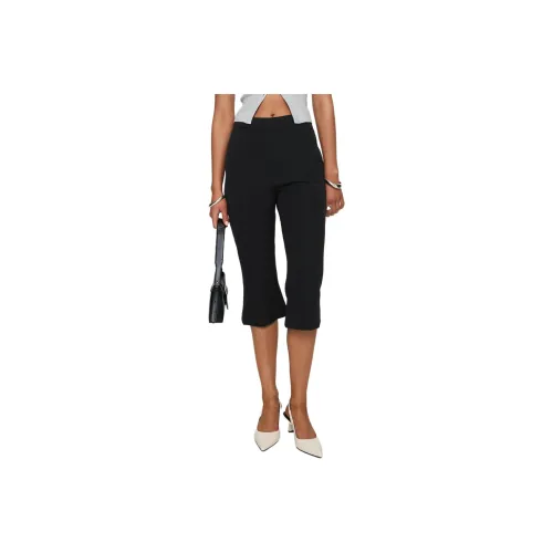 PRINCESS POLLY MEADOWLARK CAPRI PANTS Casual Pants Women's BLACK/Black