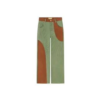 NO ONE ELSE Casual Pants Women's Olive Green