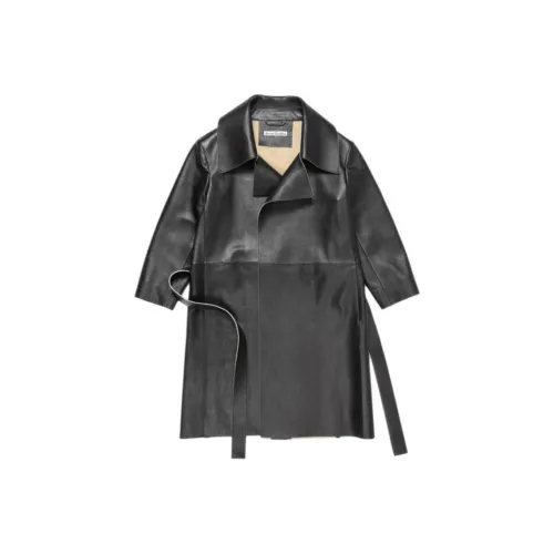Acne Studios Runway Show Series SS25 Leather Jacket Women's Black