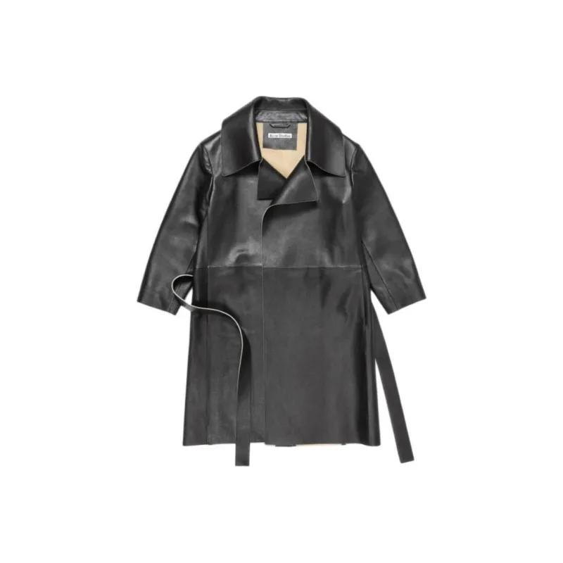 Acne Studios Runway Show Series SS25 Leather Jacket Women's Black-0