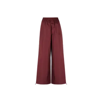 Rotate Logo embroidered Elasticated waist Palazzo Trousers