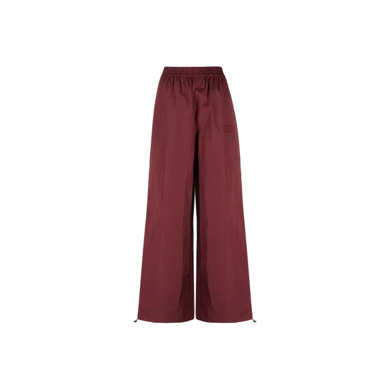 Rotate Logo embroidered Elasticated waist Palazzo Trousers-0