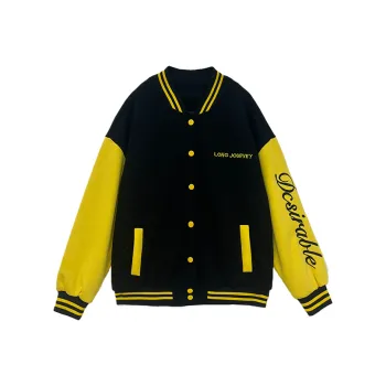 Icicofficial Baseball Jacket Unisex Black & Yellow
