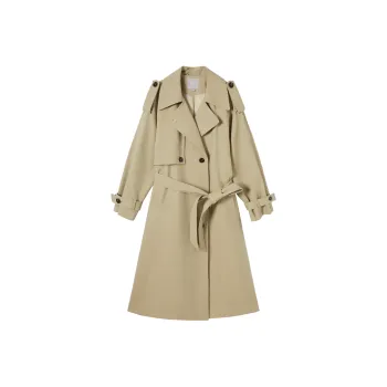 DIALOGUE Trench Coat Women's Light Khaki