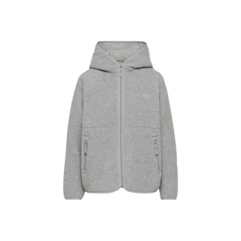 ARITZIA Tna Polartec Thermal Pro Hooded Zip Hoodie Velvet-feel Coat Women's Heather Athletic Grey/Heather Gray