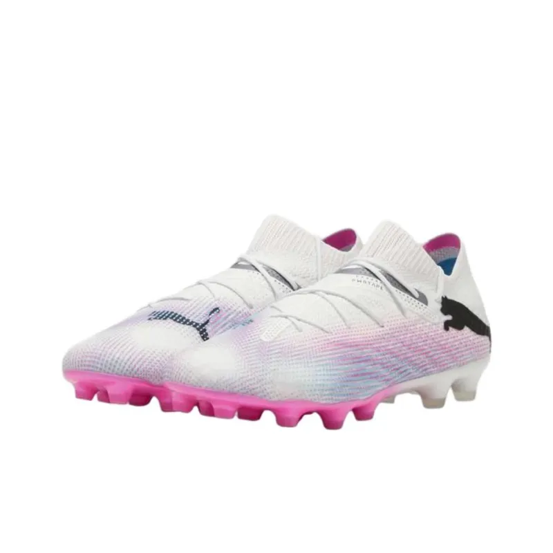 PUMA FUTURE 7 ULTIMATE Anti Slip Wear Resistant Soccer Shoes Men's White Pink-2