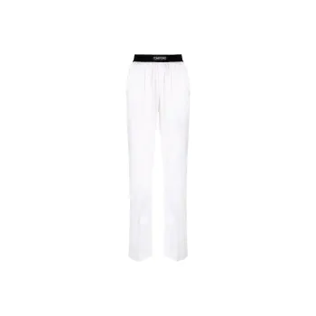 TOM FORD High waisted Straight leg Silk Trousers
