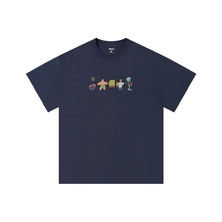 MIANDEMEIXUE Loose Fit Casual Inner Short Sleeved T Shirt Unisex Solid Color-62