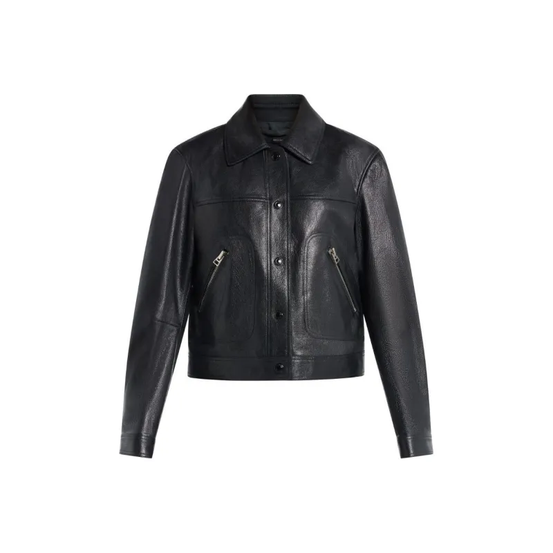 TOM FORD Long Sleeved Leather Jacket-0