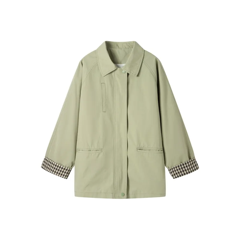 PIERRE CARDIN Trench Coat Women's Vanilla Green-0