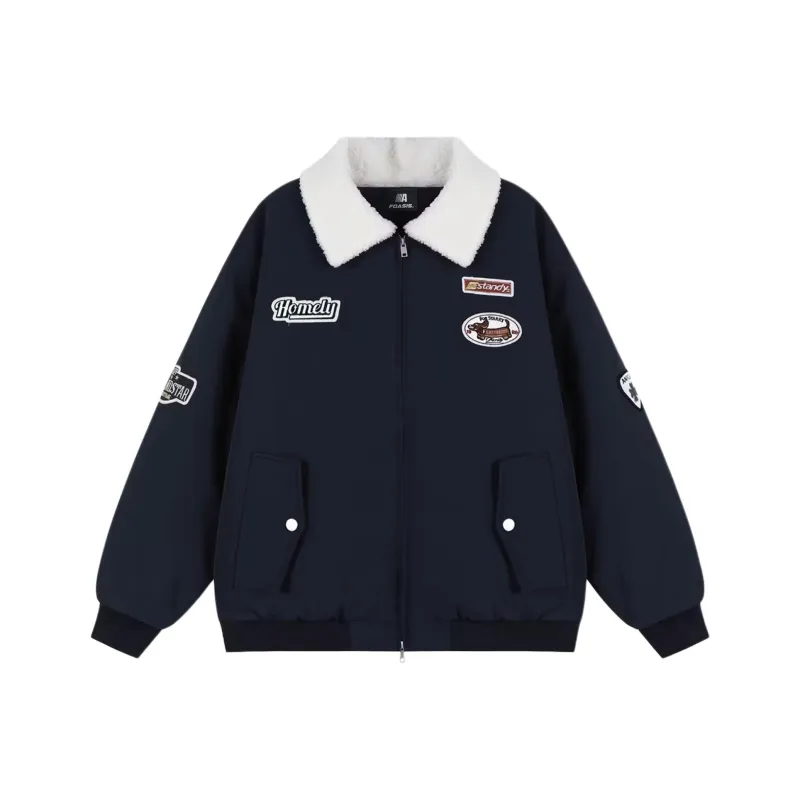 FOASIS Puffer Jacket Unisex Navy Blue-8