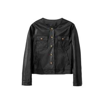 Fstudio Leather Jacket Women's Black