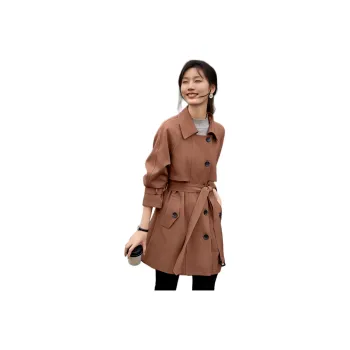 XWI Trench Coat Women's Caramel Orange Brown