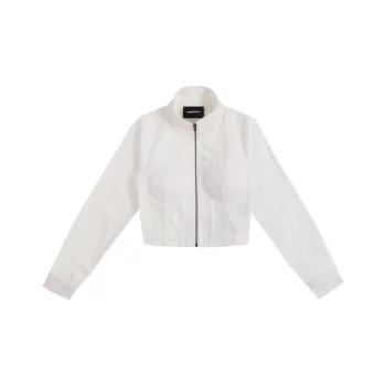 YJ1NGZYZJ Denim Jacket Women's White